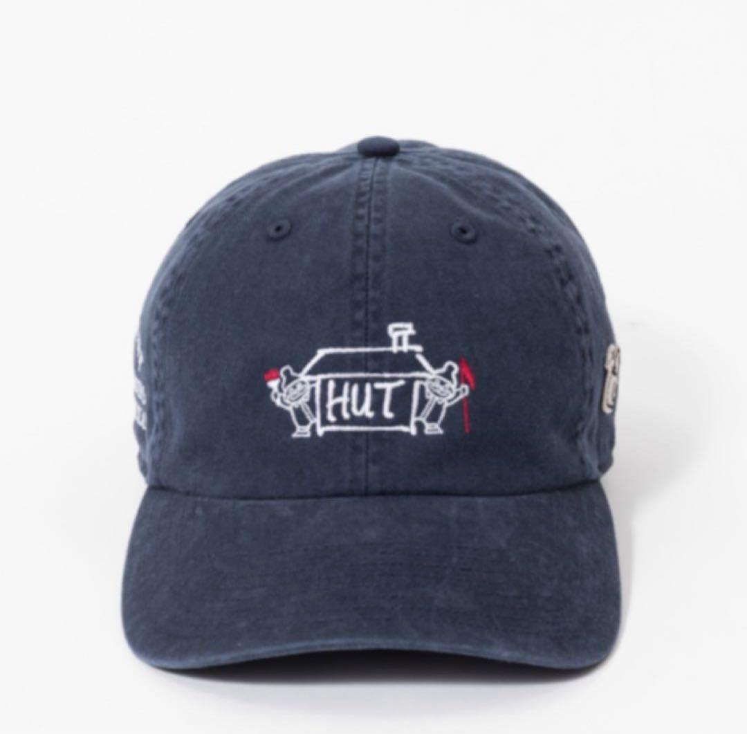 HUT 刺繍ロゴ ネイビーキャップ