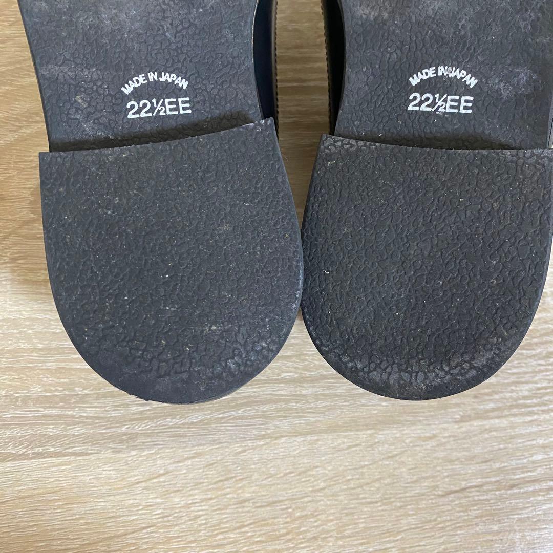 HARUTA ブラック メリージェーン シューズ　22.5cm EE 希少