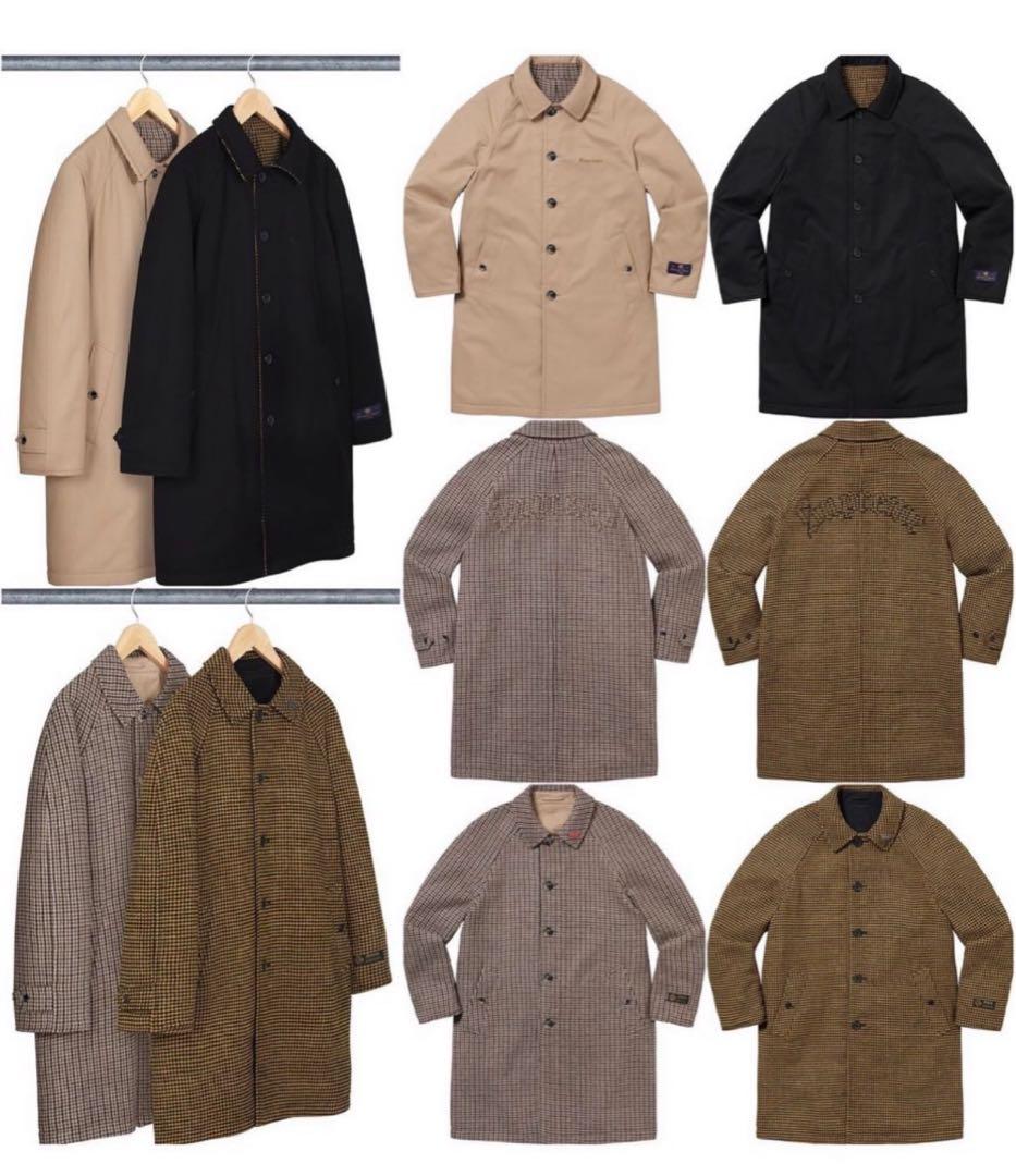 ジャケット・アウター Supreme Reversible Houndstooth Overcoat