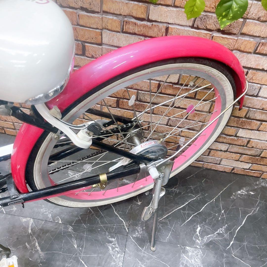 【40】子供用自転車 子供車 GIRILS LABO ブラック×ピンク20インチ