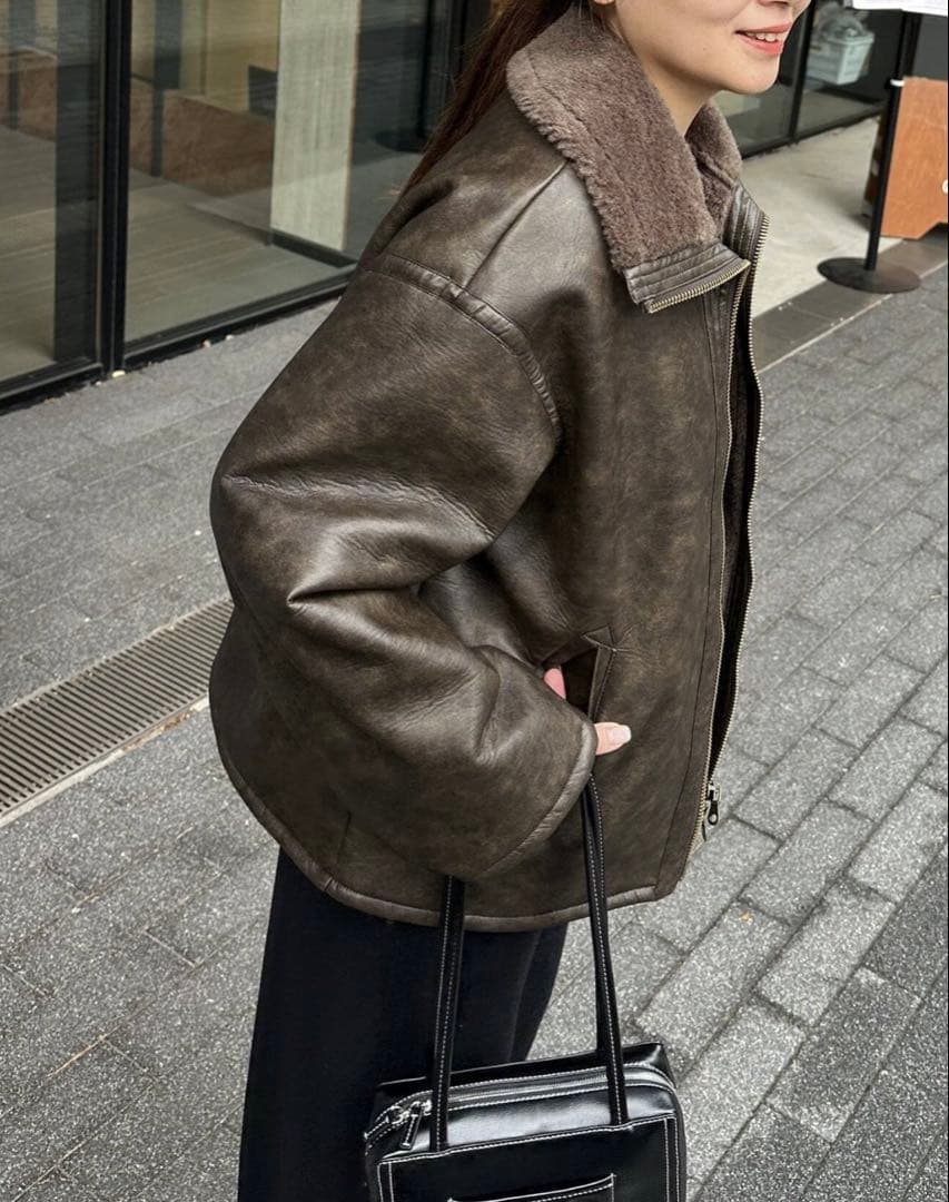 《WEB限定追加》フェイクレザーボアブルゾンJOURNAL STANDARD