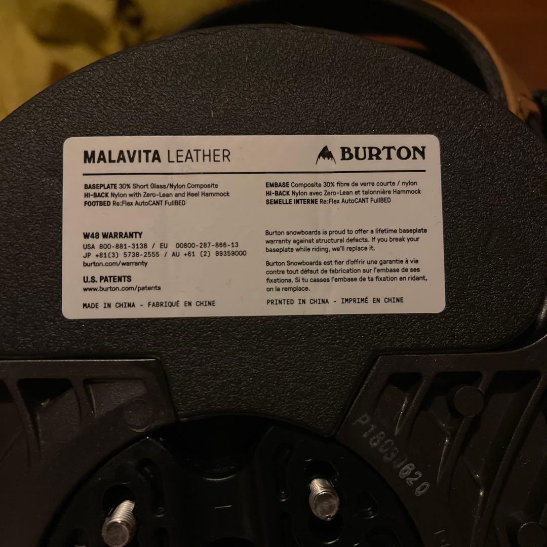 【値下げしました‼︎】バートンブラウンレザー　ビンディング スノーボード用