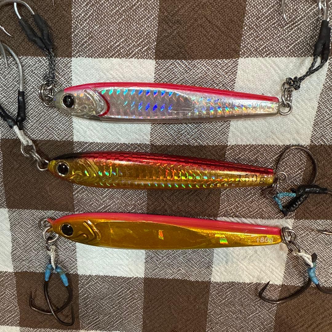 メタルジグセット シルバー ゴールド ピンク　タングステン