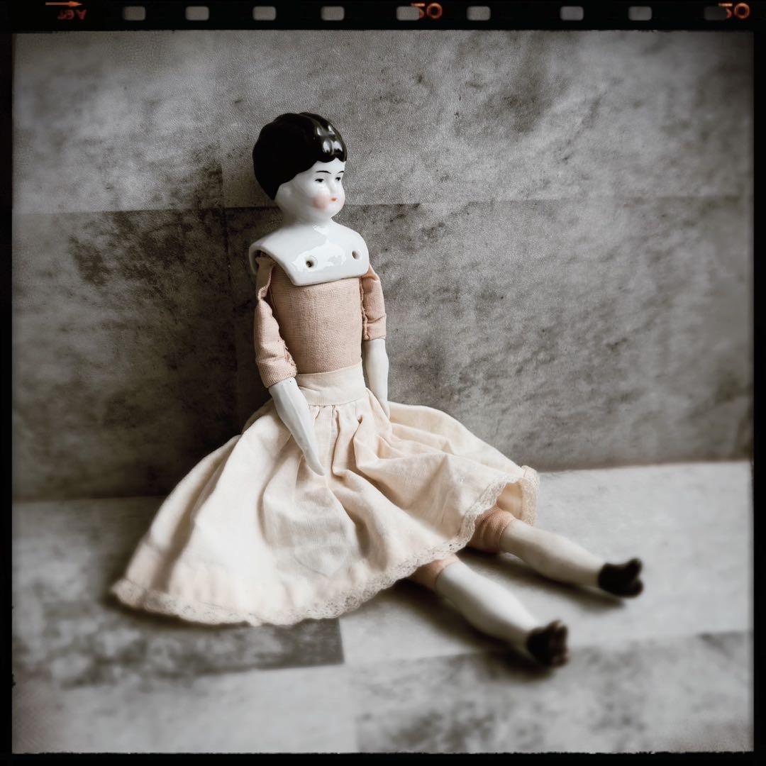淑女 アンティークチャイナヘッドドール ドールハウス ビスクドール