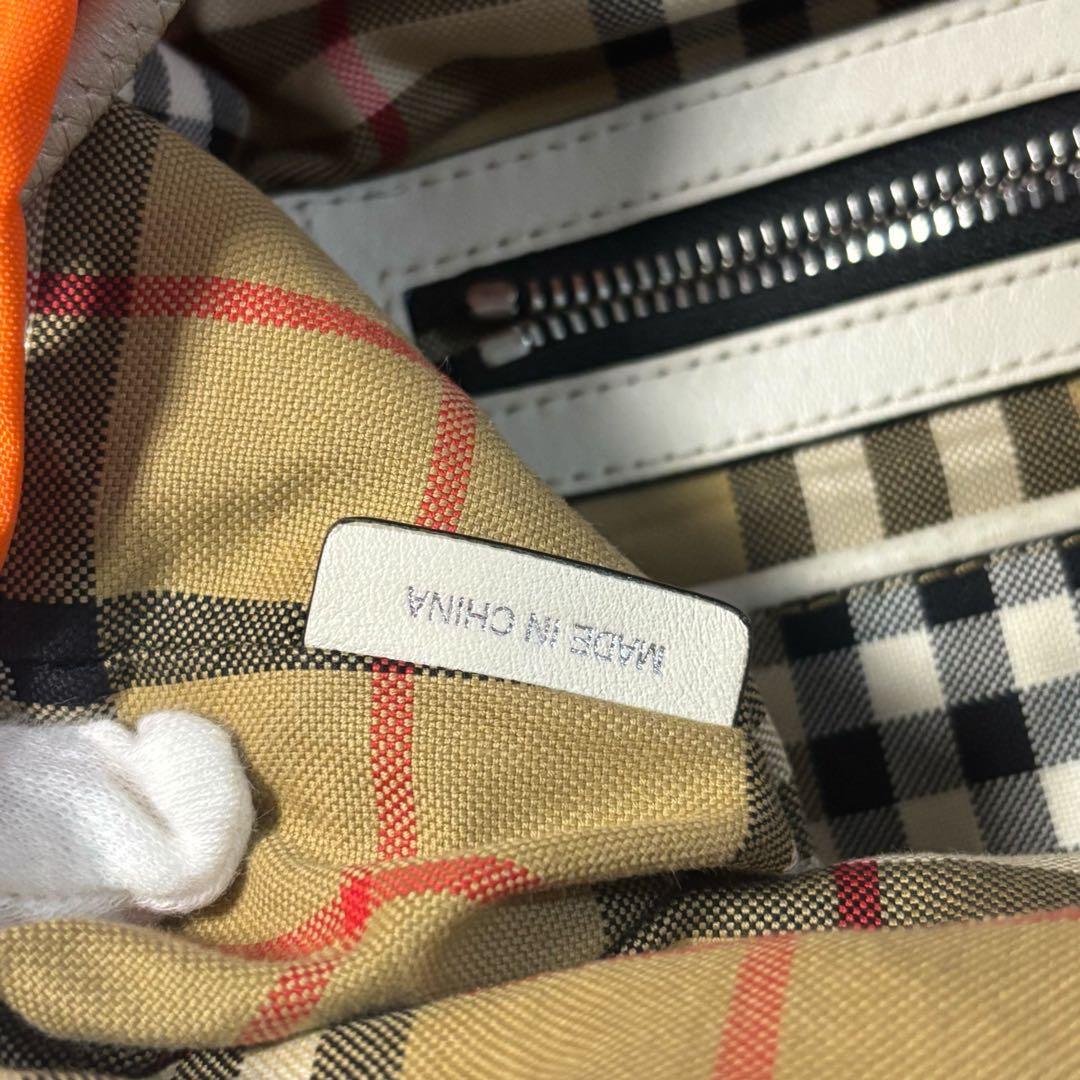 バーバリー ノバチェック　リュックサック　オレンジ　ナイロン