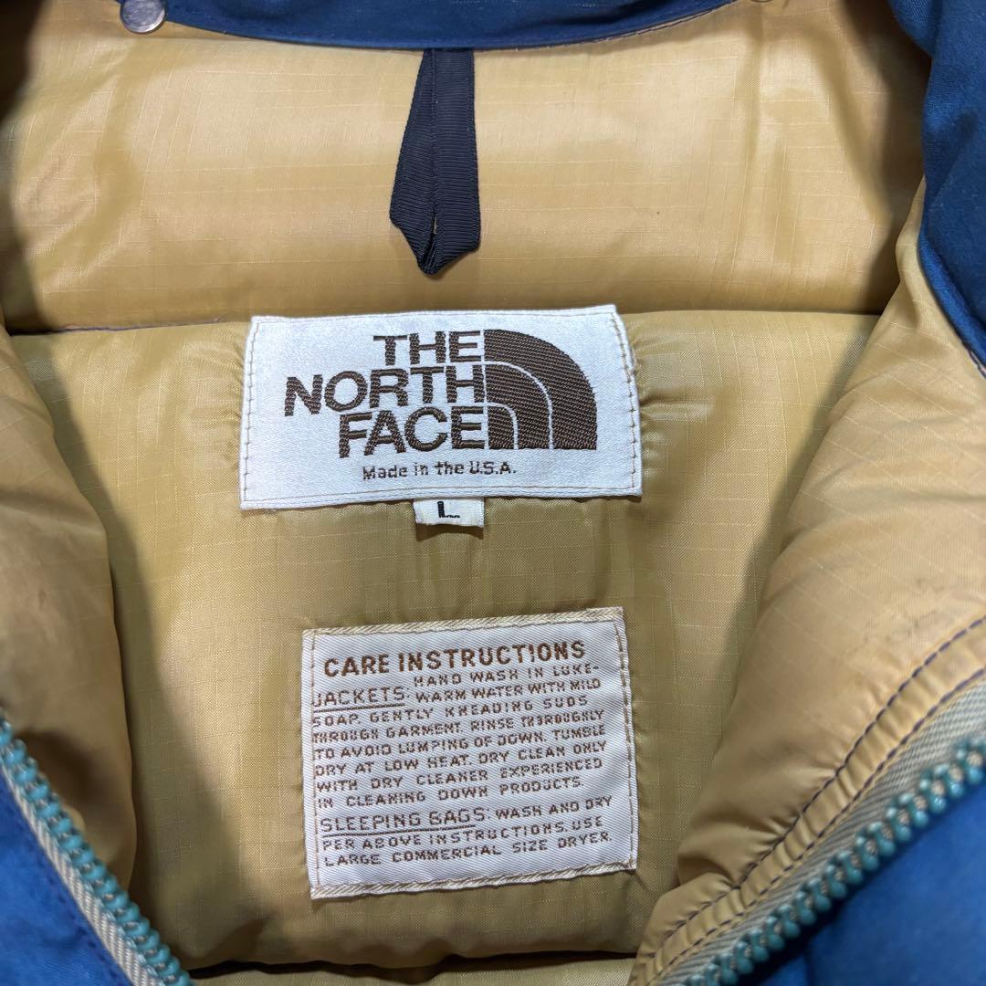 ノースフェイス 茶タグ タロンジップ ネイビー Lサイズ 70s 80s
