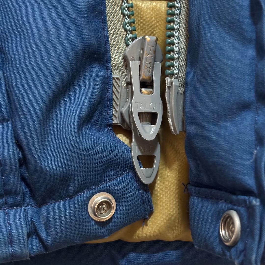 ノースフェイス 茶タグ タロンジップ ネイビー Lサイズ 70s 80s