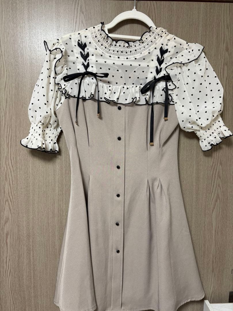 M me eme Wool herringbone tulle onepiece