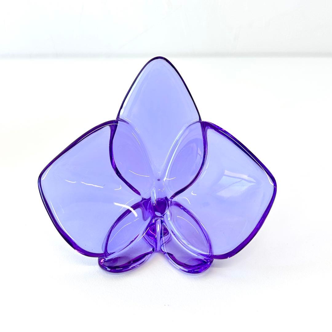 k20)Baccarat バカラ オーキッドフラワー 洋蘭 パープル