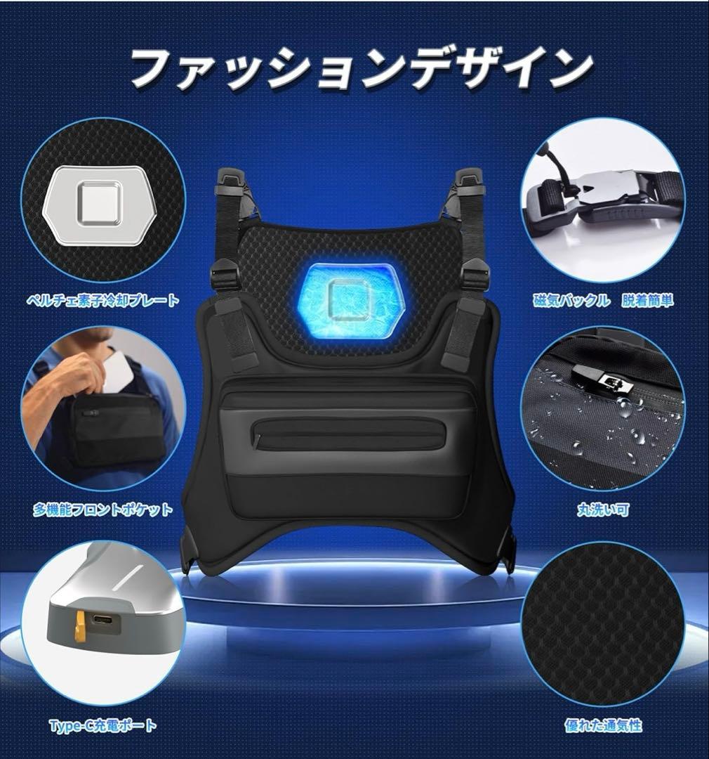 RuiPu ペルチェベスト 冷却プレート付き 10000mAh大容量バッテリー付