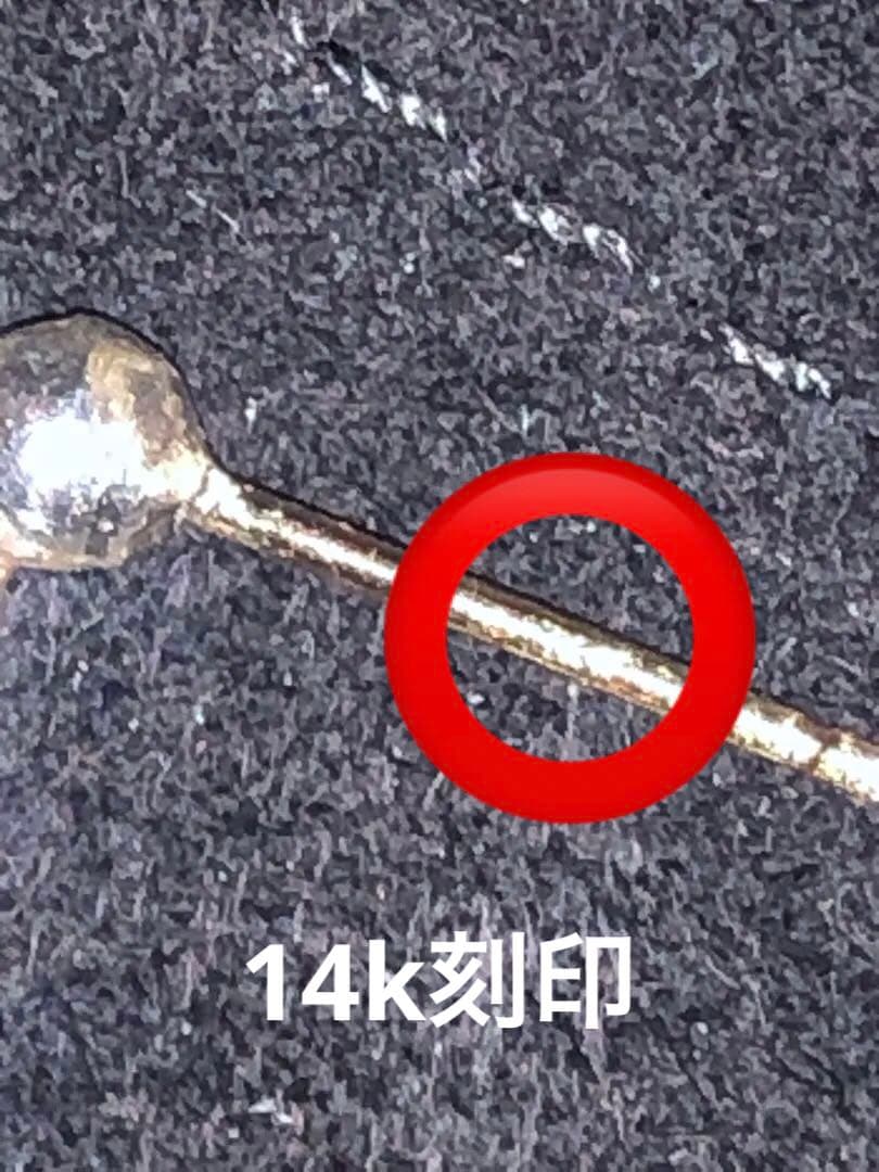 クロムハーツ タイニーECHプラスドロップ 2 サファイア/タイニーeピアス