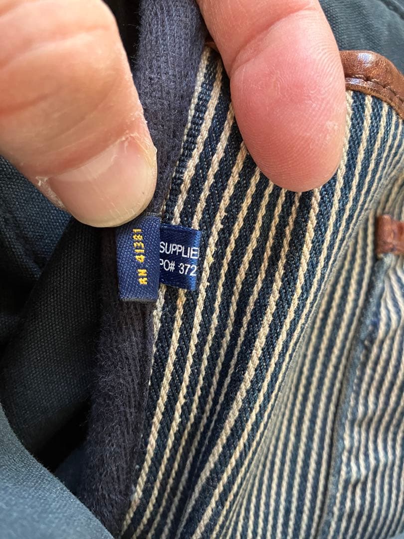 RALPH LAUREN RUGBY メッセンジャーバッグ デニム レザー