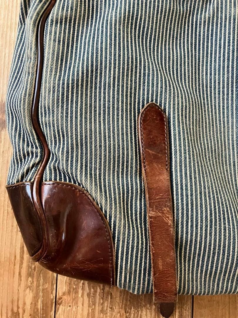 RALPH LAUREN RUGBY メッセンジャーバッグ デニム レザー