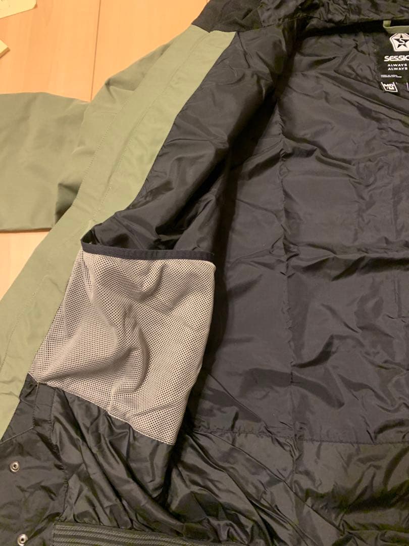 SESSIONS フード付きジャケット オリーブグリーン/ネイビー