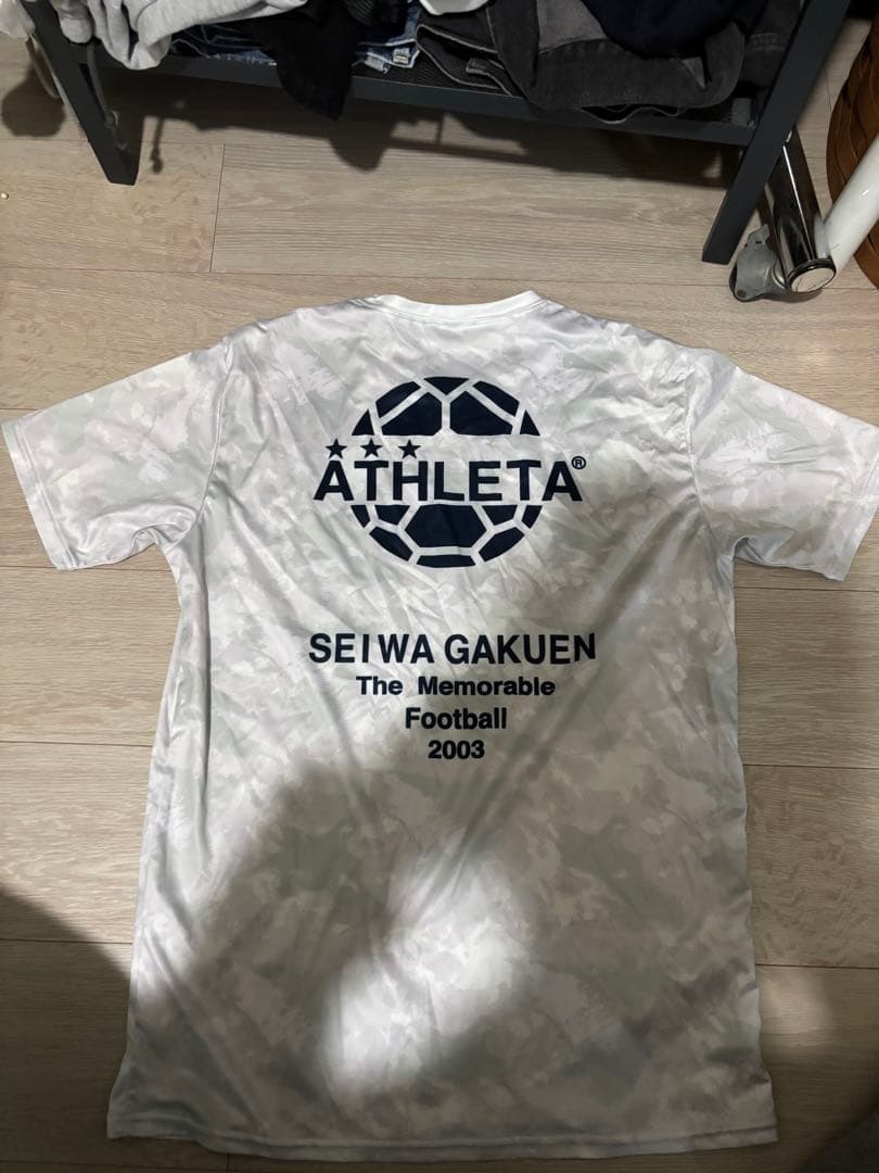 聖和学園サッカー白色迷彩Tシャツ L