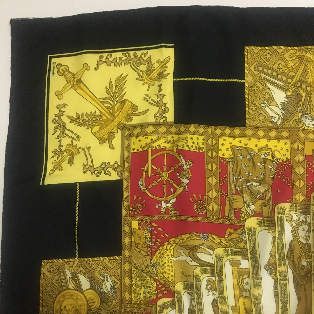 良デザイン　HERMES エルメス　スカーフ　LE TAROT シルク　カレ90