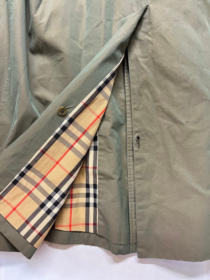 綺麗 バーバリー ビンテージ メンズステンカラーコート 玉虫色 Lサイズ位