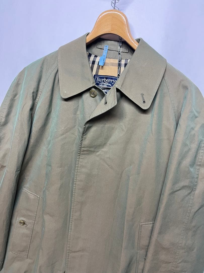 綺麗 バーバリー ビンテージ メンズステンカラーコート 玉虫色 Lサイズ位