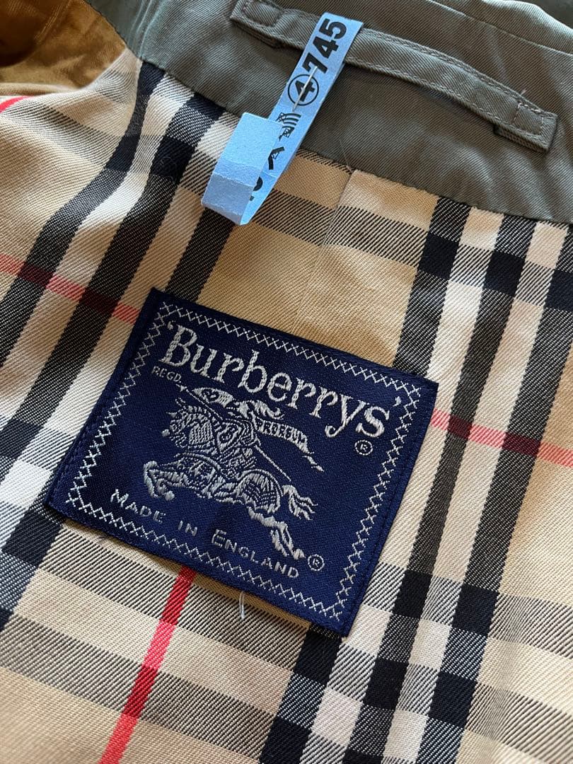 綺麗 バーバリー ビンテージ メンズステンカラーコート 玉虫色 Lサイズ位