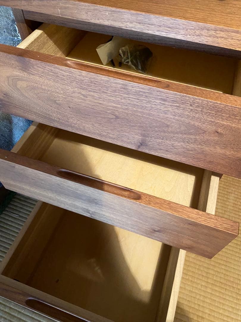 マスターウォール システムデスク ウォールナット 天板無垢 W2100