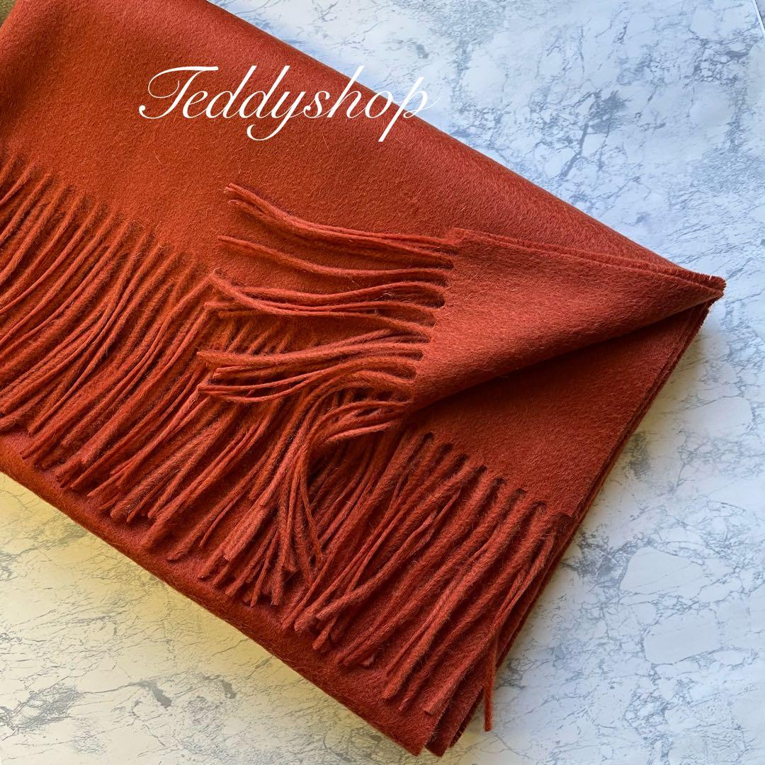 極上カシミヤ100%☆大判 ストール☆テラコッタ kyoto-sakura.com