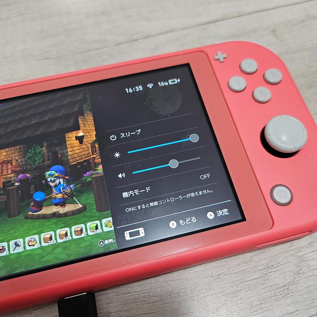 【中古】Switch Lite本体,箱,128SDカード,ケースあり