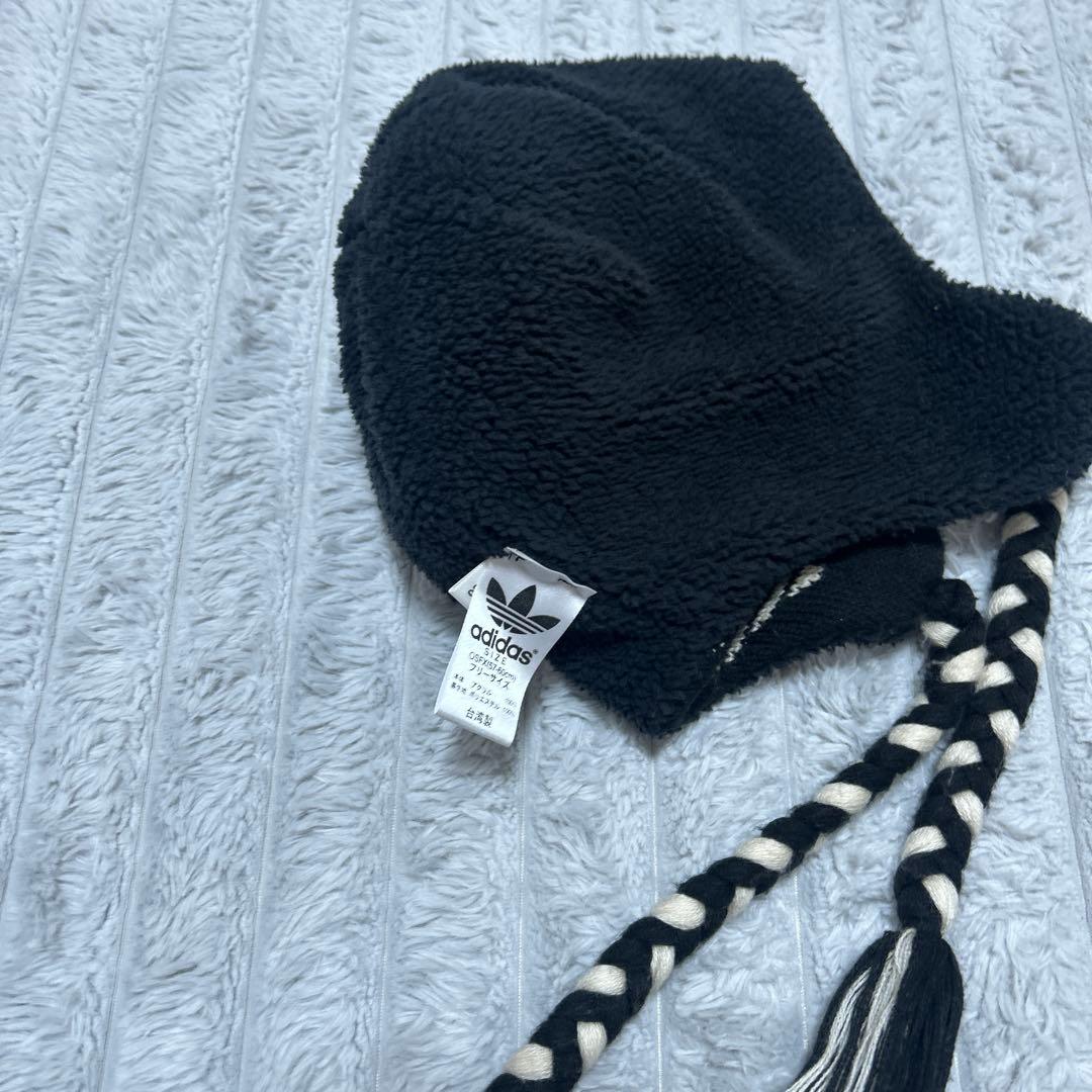 00s old adidas フラップ付き ポンポン ビーニー y2k 平成