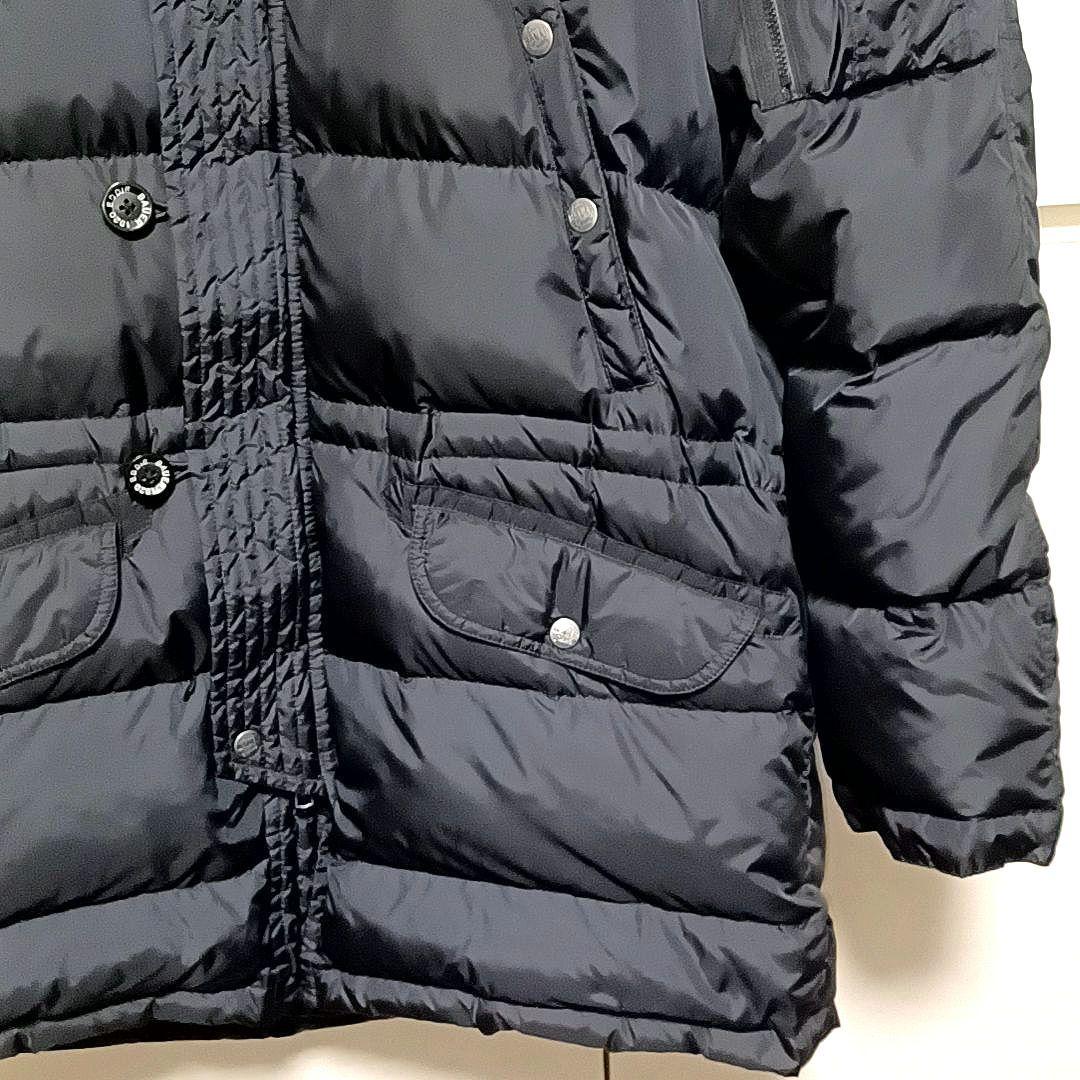 美品★エディーバウアー　グーズダウン90%　N-3B 　ナイロンダウンコート　黒