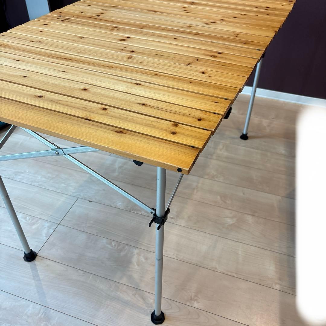 テーブル・チェア・ハンモック Coleman Natural Wood Roll Table 120