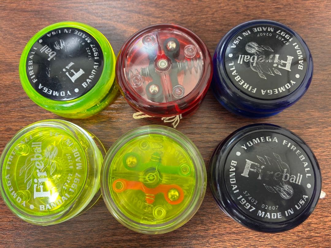 97年製バンダイハイパーヨーヨー ファイヤーボール、ハイパーブレイン 7個セット