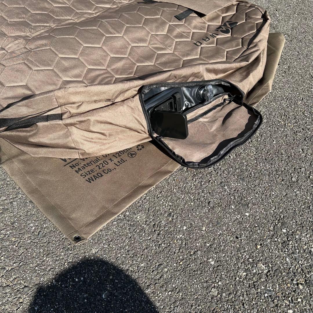 美品・WAQ-AIR BED SINGLE サイズ　専用グランドシートセット