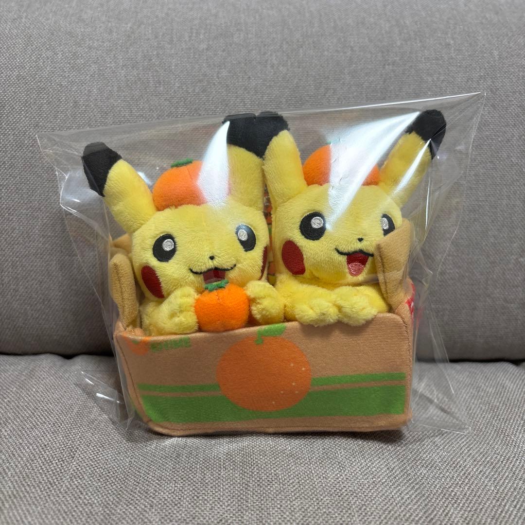ポケモンストア 愛媛限定 みかん ピカチュウ ぬいぐるみ 愛媛限定 ペア