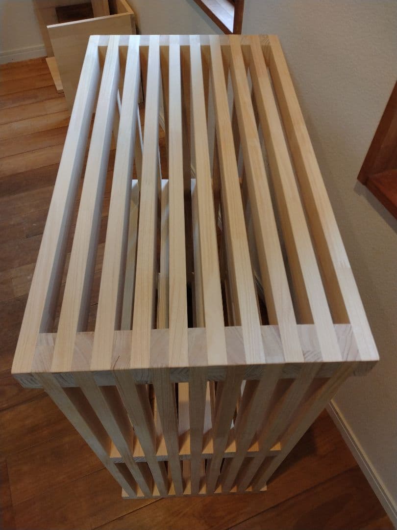 木製 ハンドメイド オーダー 格子 棚 アクアラック シェルフ 水槽台 金魚