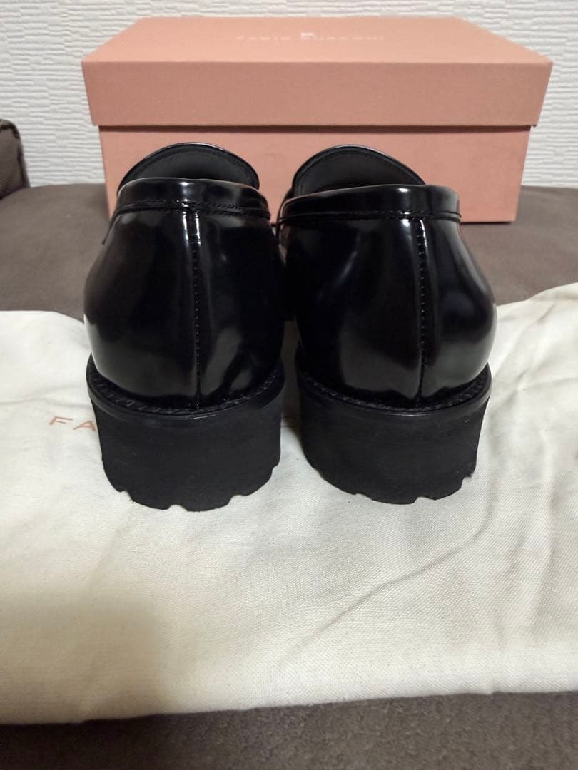 ファビオルスコーニ　ブラックローファー　37