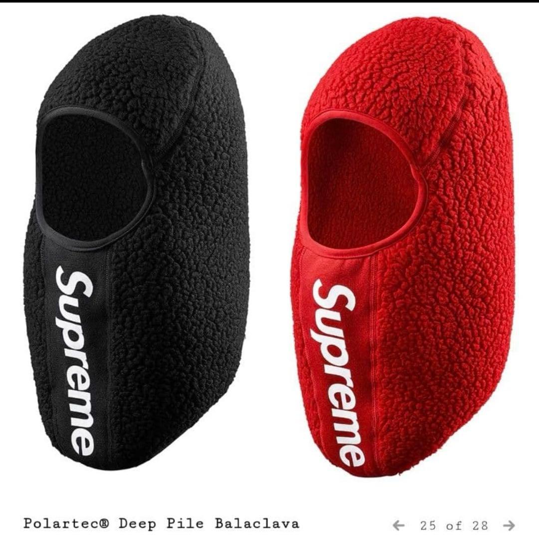 Supreme Polartec Deep Pile Balaclava 黒