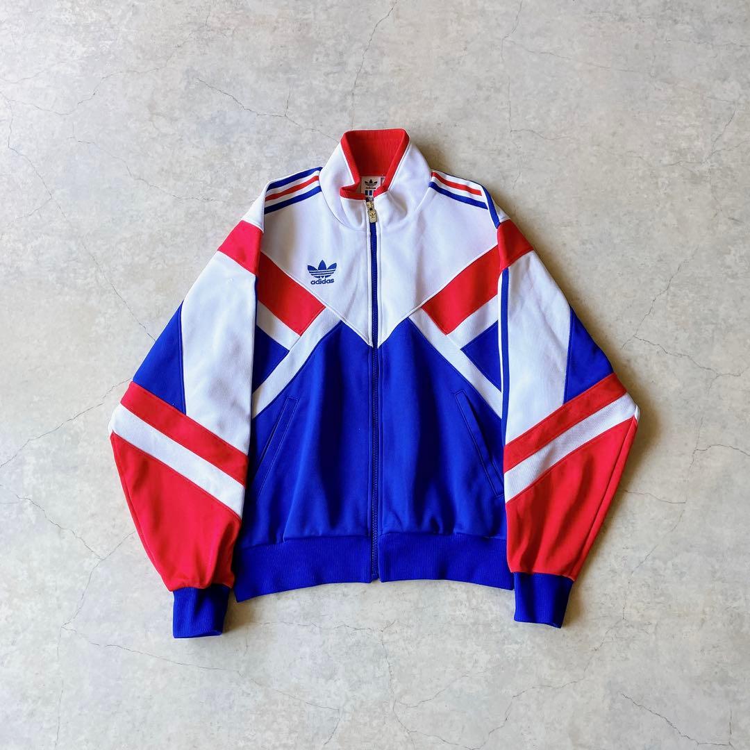 90s adidas デサント トレフォイル トラックジャケット ジャージ