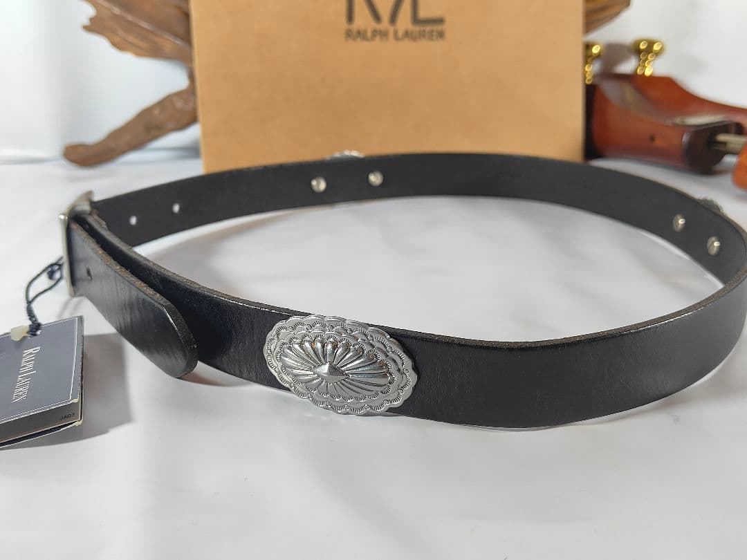 こけかわ【極美品未使用品】RL ラルフローレン　高級コンチョドレスベルト