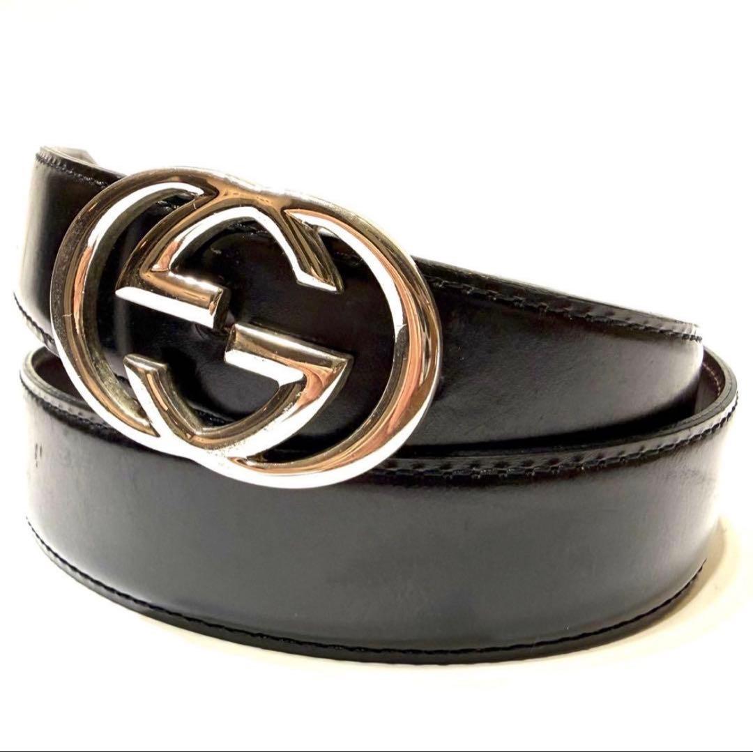 美品】GUCCI リバーシブル ベルト レザー バイカラー インター