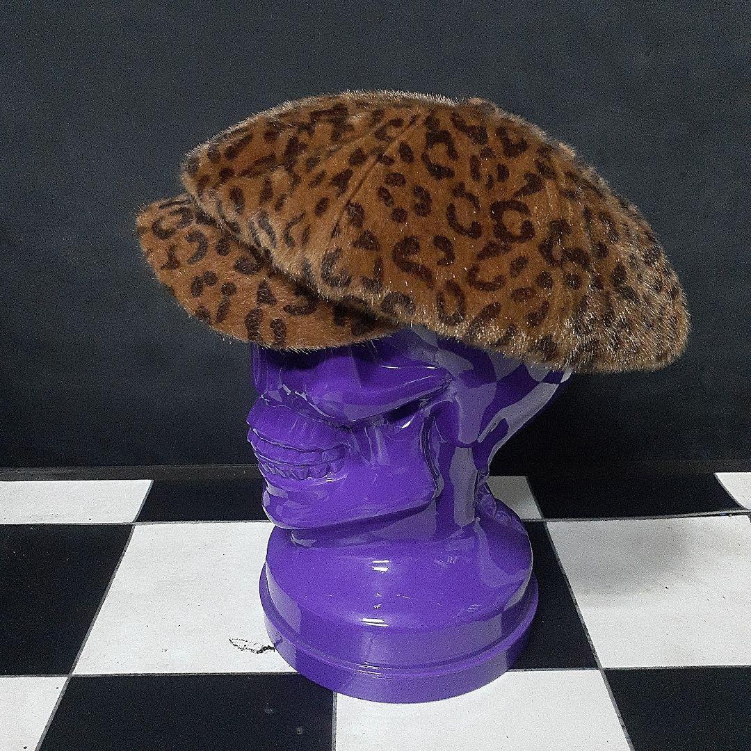 ロックンロールパンクロカビリービッグシルエット豹柄フェイクファー