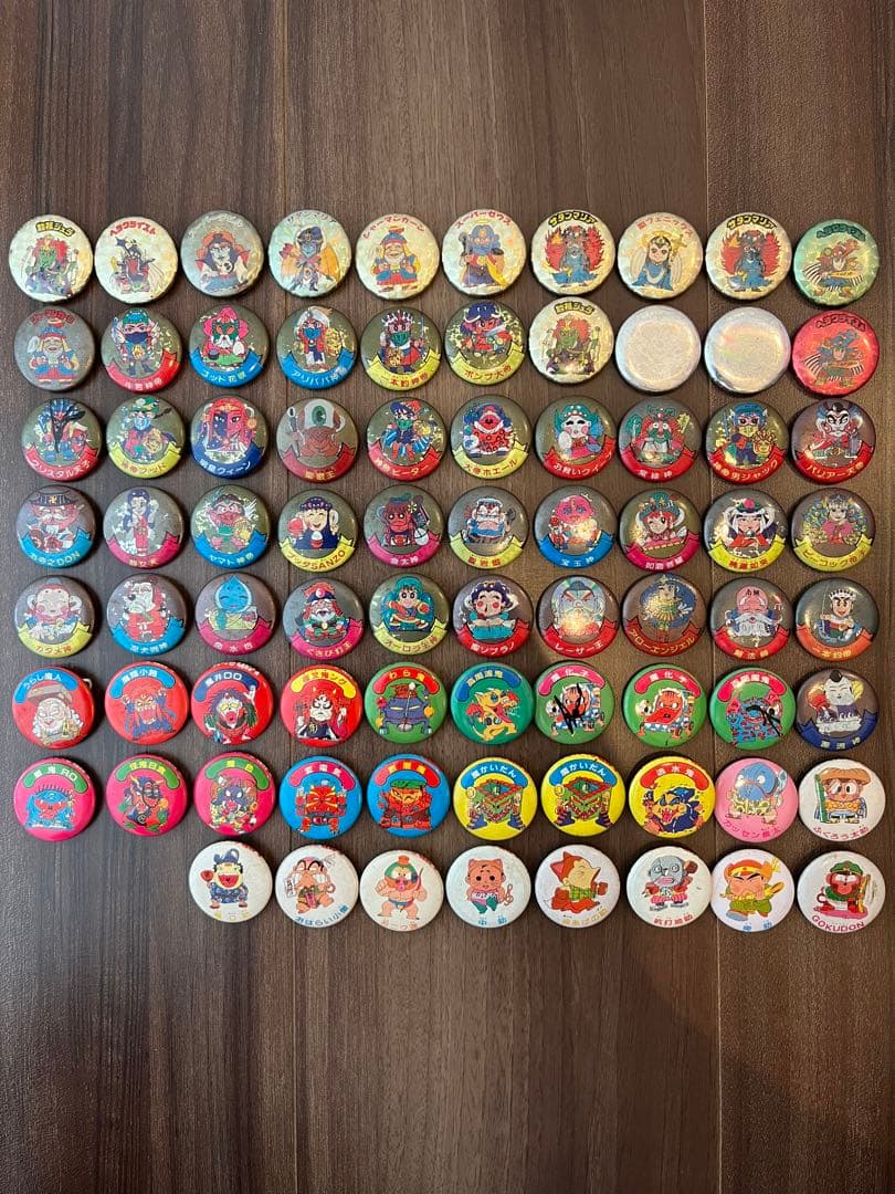 当時物超希少激レア ニッスイビックリマン缶バッジ78個セットまとめ