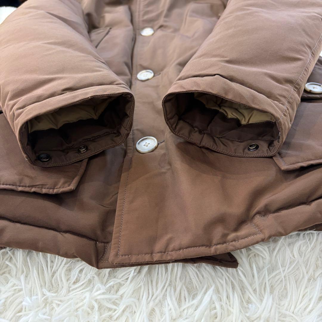 ウールリッチ アークティックパーカー ダウンジャケット コヨーテファー 茶色 M