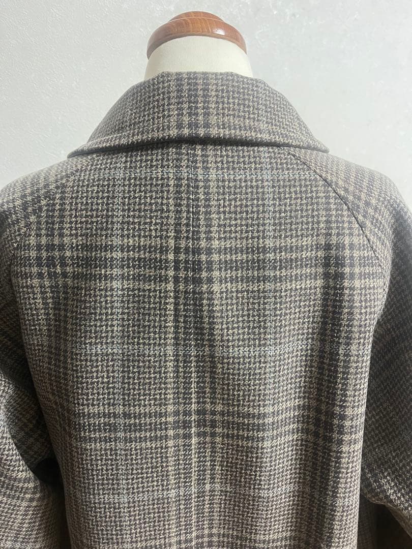 BEAUTY&YOUTHリバーシブルバルカラーステンカラーコート　茶チェックXL