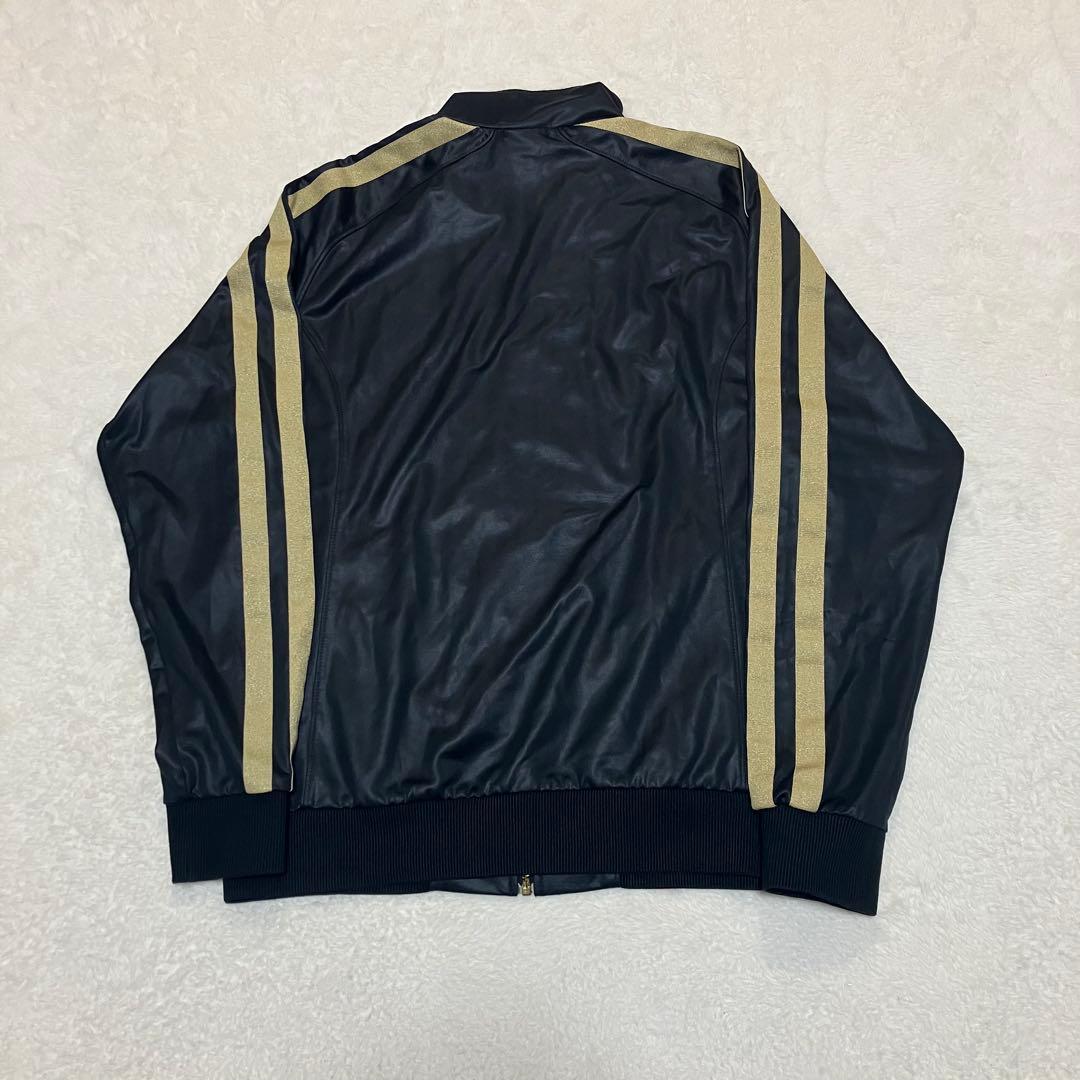 adidasアディダス トラックジャケット セットアップ ジャージ上下　レザー調