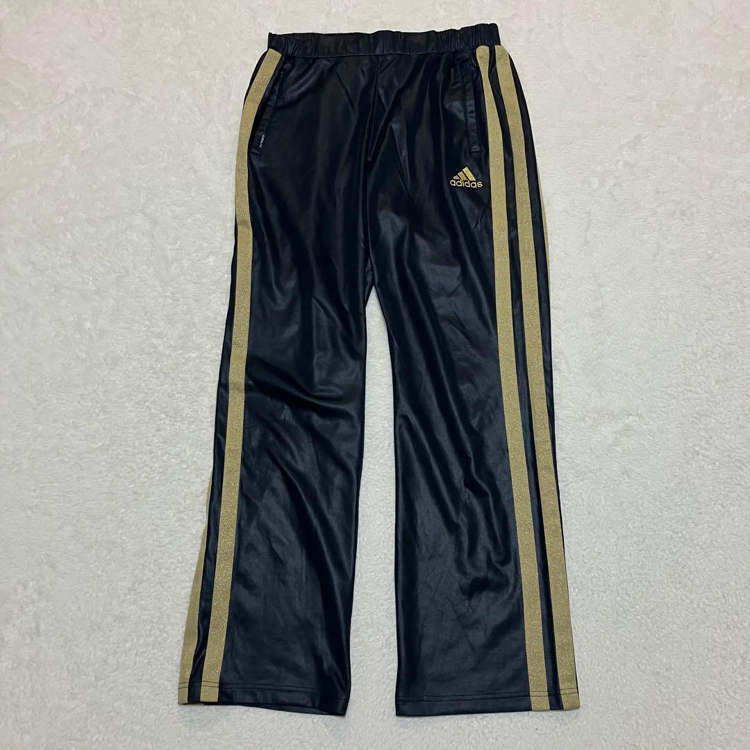 adidasアディダス トラックジャケット セットアップ ジャージ上下　レザー調