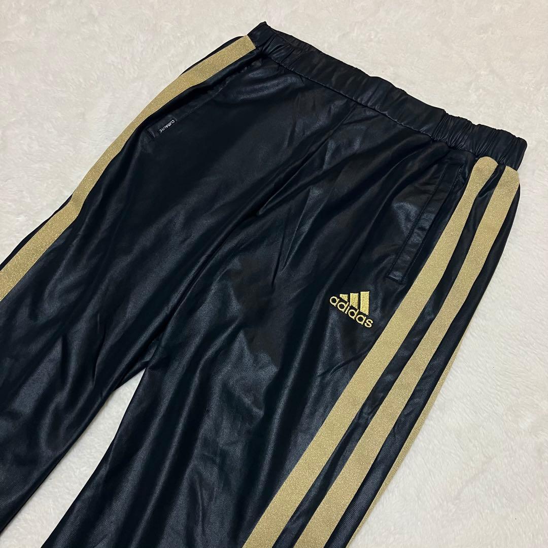 adidasアディダス トラックジャケット セットアップ ジャージ上下　レザー調
