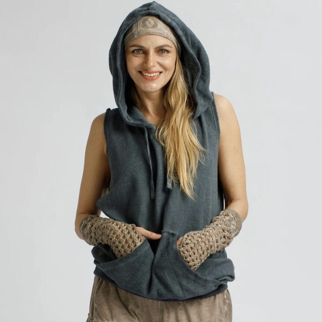 新作◇salsation サルセーションSleeveless Hoodieデニム - メルカリ