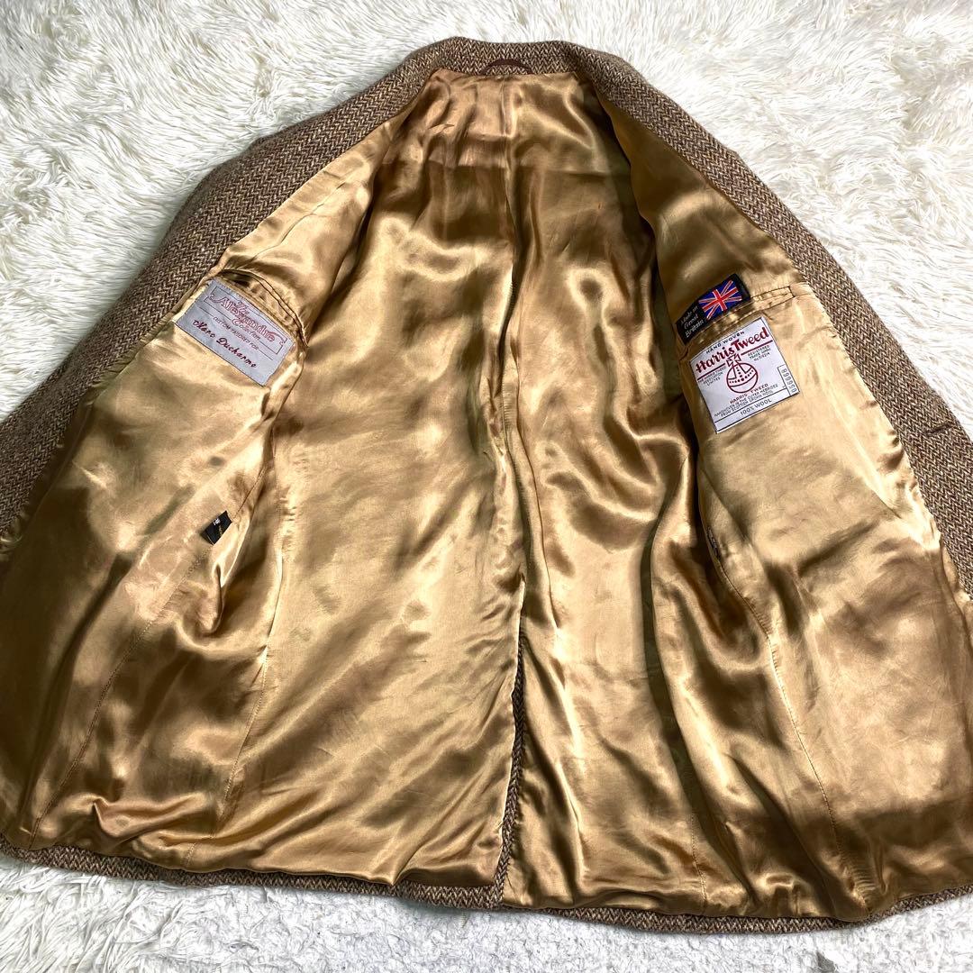 良品✨ハリスツイード テーラード くるみボタン ヘリンボーン Alexandre