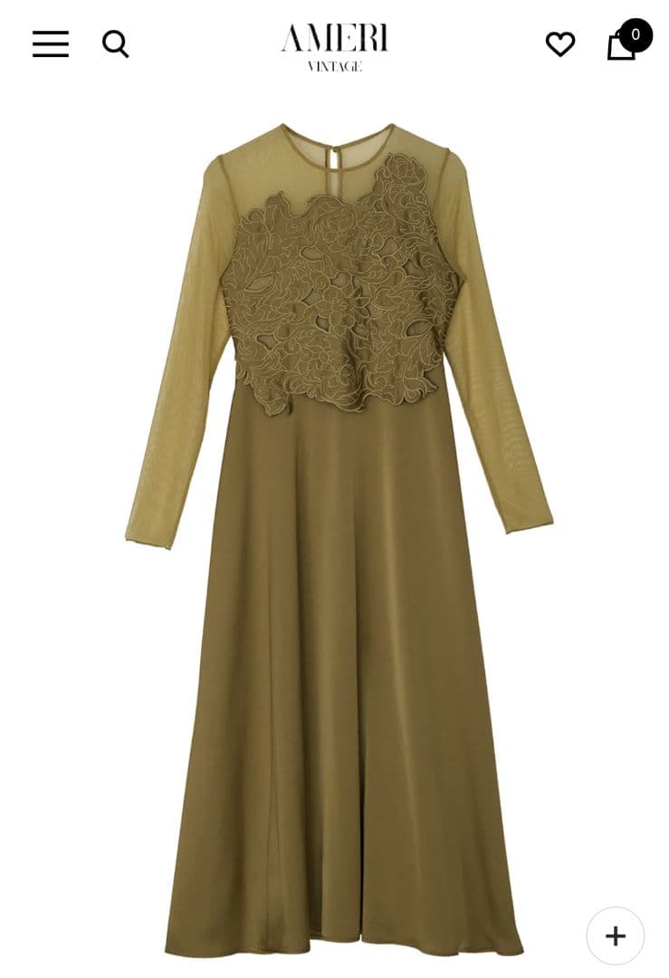 Ameri UPPER EMBROIDERY FLARE DRESS - メルカリ