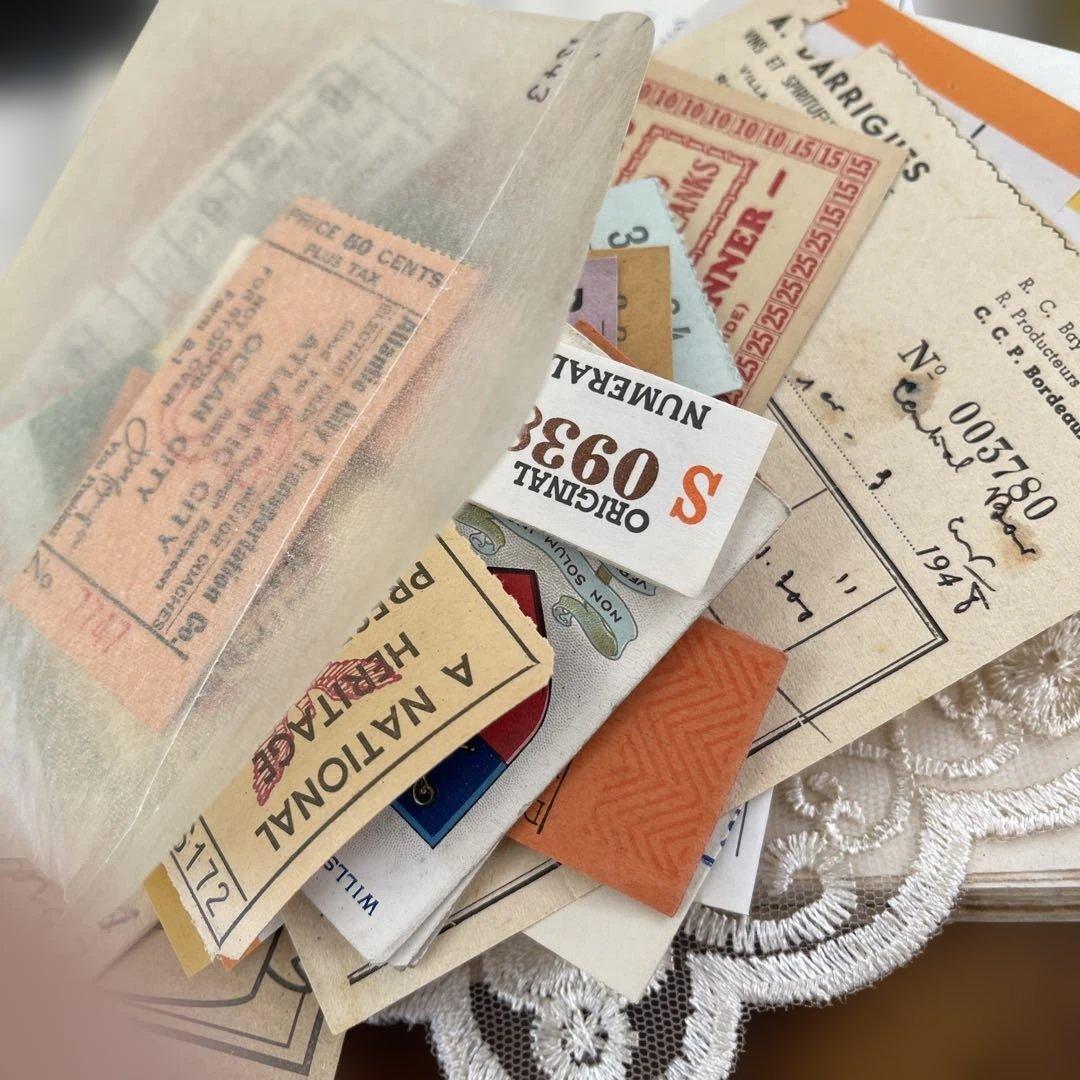 ＼限定／ 豪華 コラージュ素材 おすそ分けファイル ヴィンテージ ロールチケット