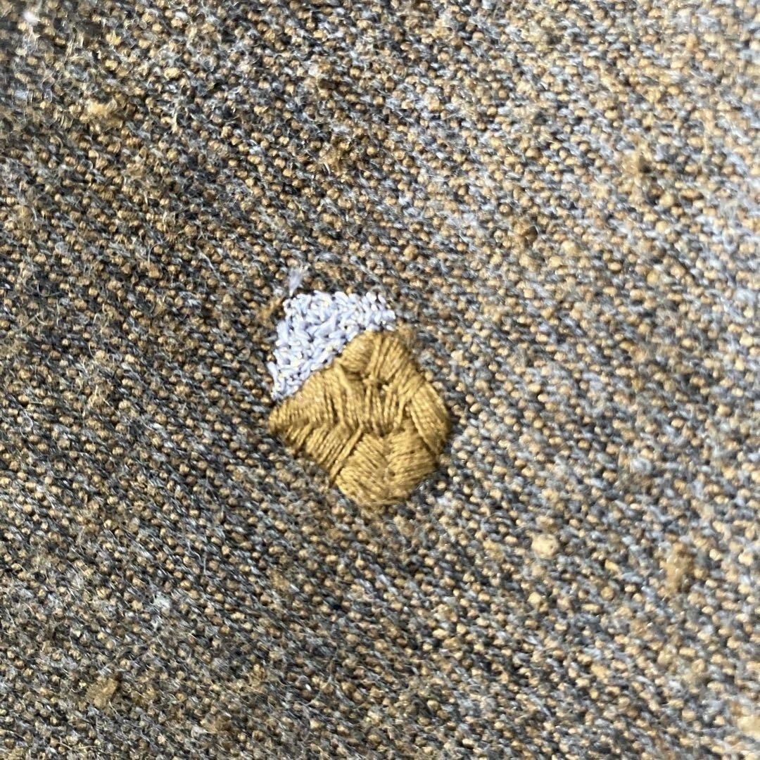 美品mina perhonenミナペルホネンpebbleカーキ刺繍ヤクワンピース